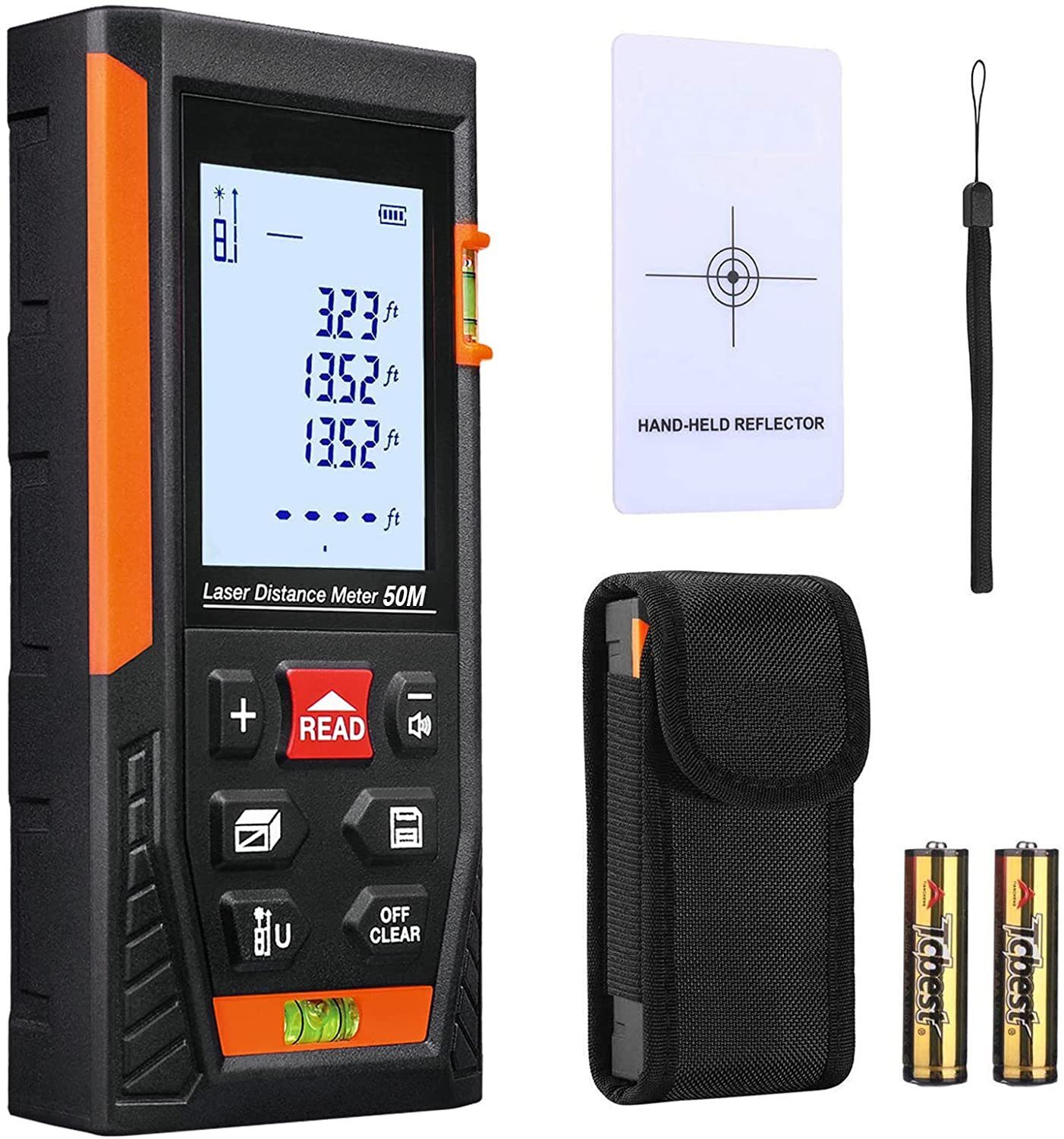 TACKLIFE Entfernungsmesser, 50m Laser Entfernungsmesser 0.05~50m/±1.5mm