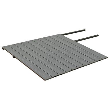 Teppichboden WPC Terrassendielen mit Zubehör Braun und Grau 25 m² 4 m, vidaXL