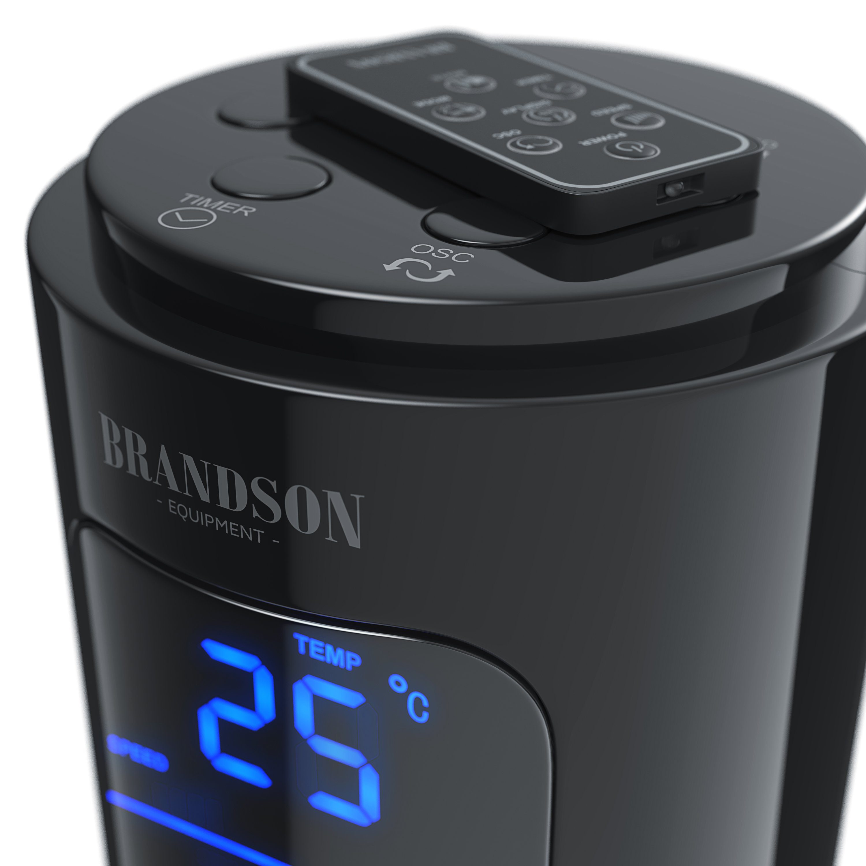 Brandson Turmventilator, 12 Geschwindigkeiten, DC, ECO, Timer, Oszillation, Fernbedienung
