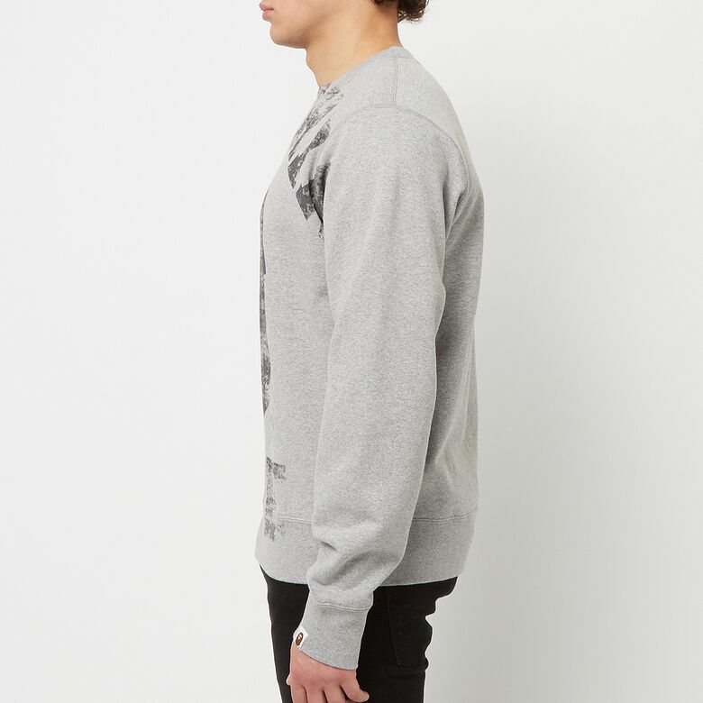 A Bathing Ape Big College Crewneck gray