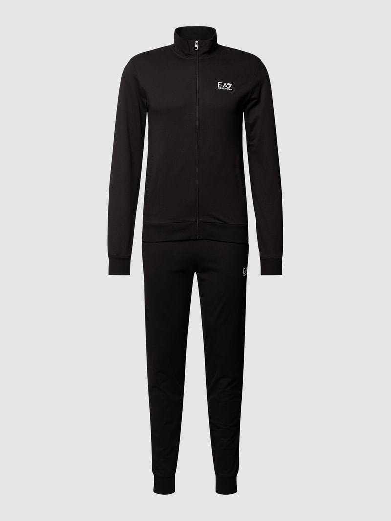 Trainingsanzug mit Label-Details in schwarz