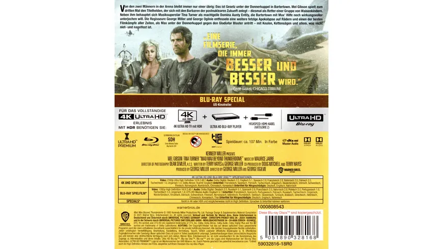 Mad Max - Jenseits der Donnerkuppel  (+ Blu-ray 2D)