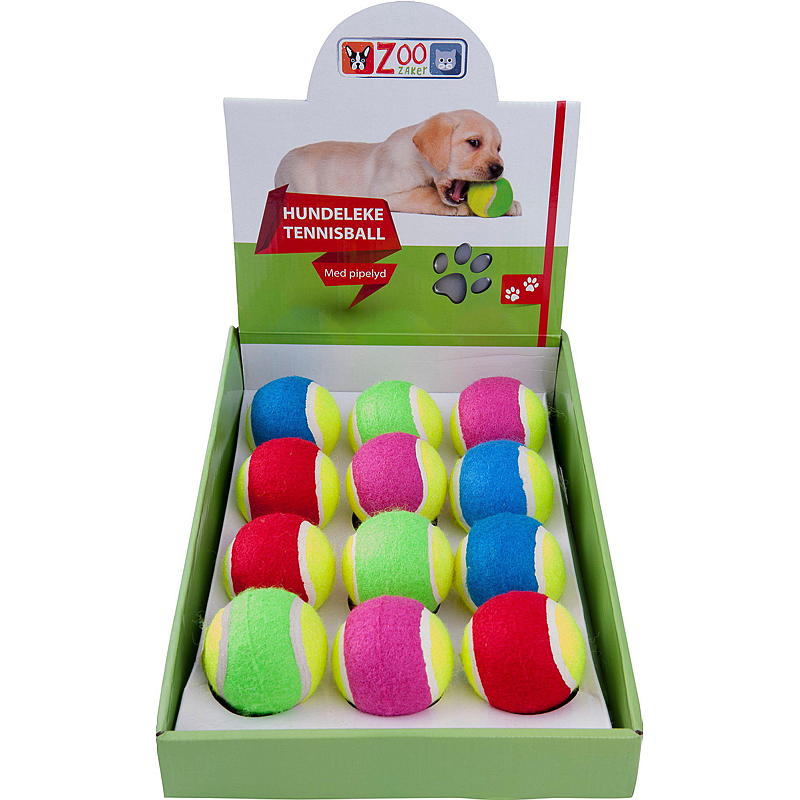 Zoozaker Hundeleke tennisball m/pip