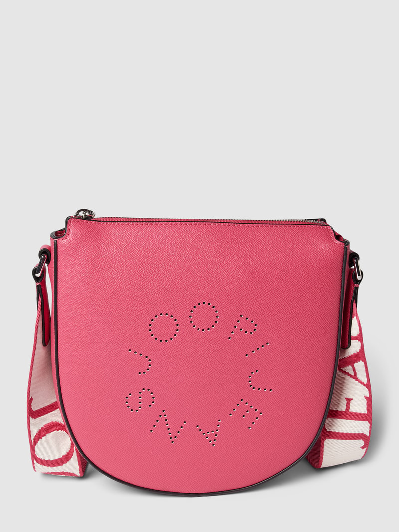 Crossbody Bag mit Label-Stitching Modell 'Stella' in pink