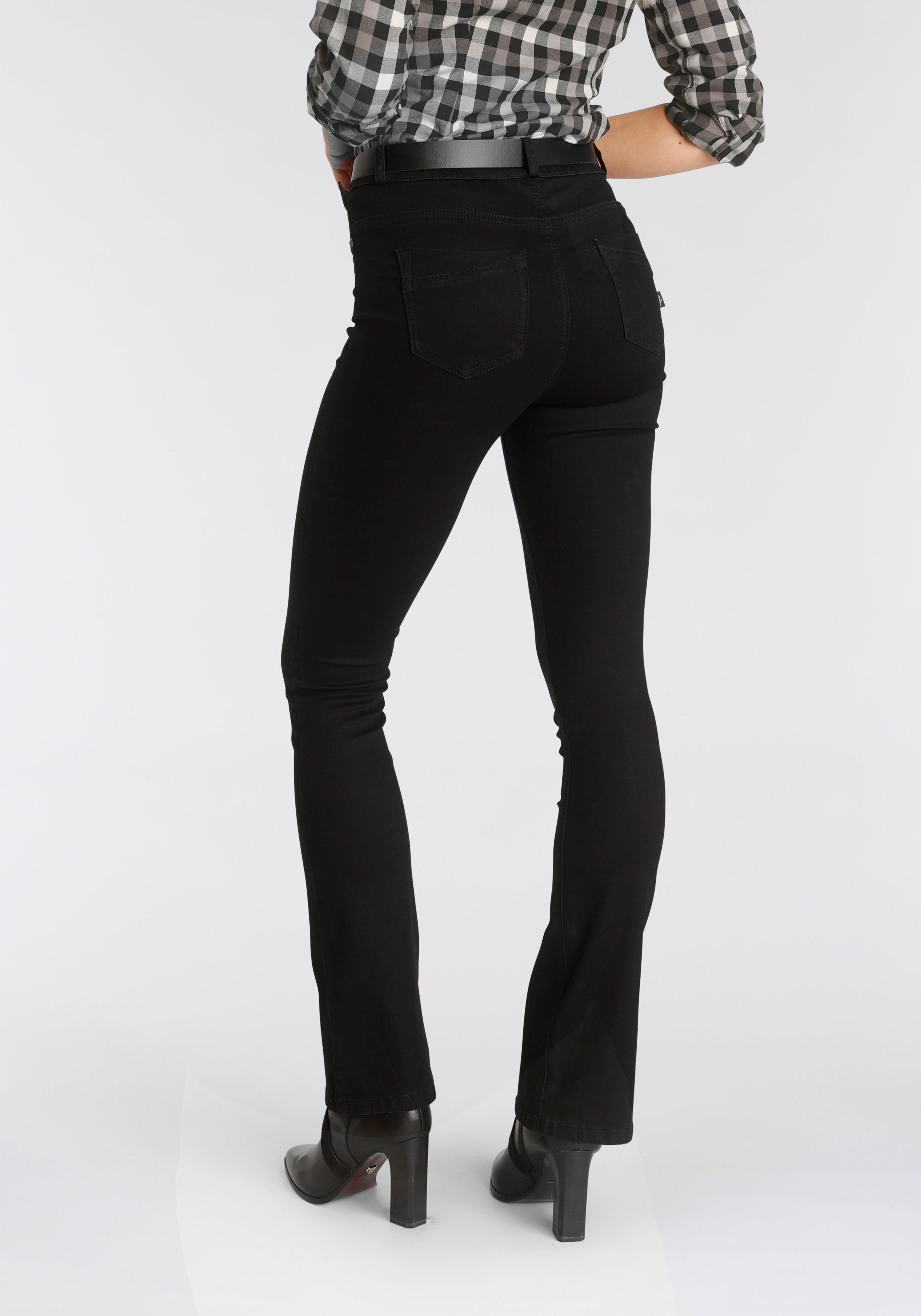 Arizona Bootcut-Jeans Ultra Stretch High Waist mit Shapingnähten