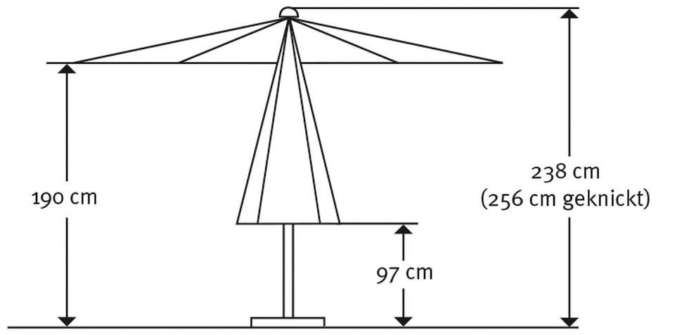 Schneider Schirme Sonnenschirm Blacklight it, LxB: 270x256 cm, ohne Schirmständer