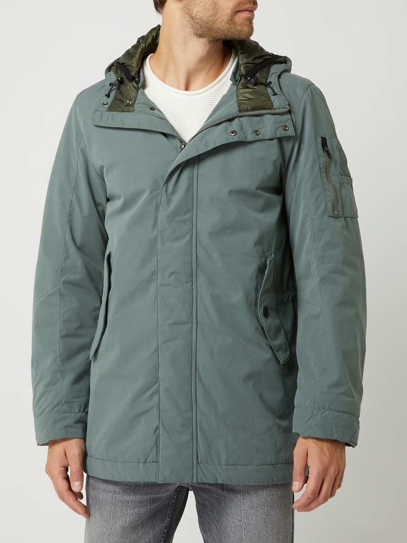 Parka mit Wattierung in petrol