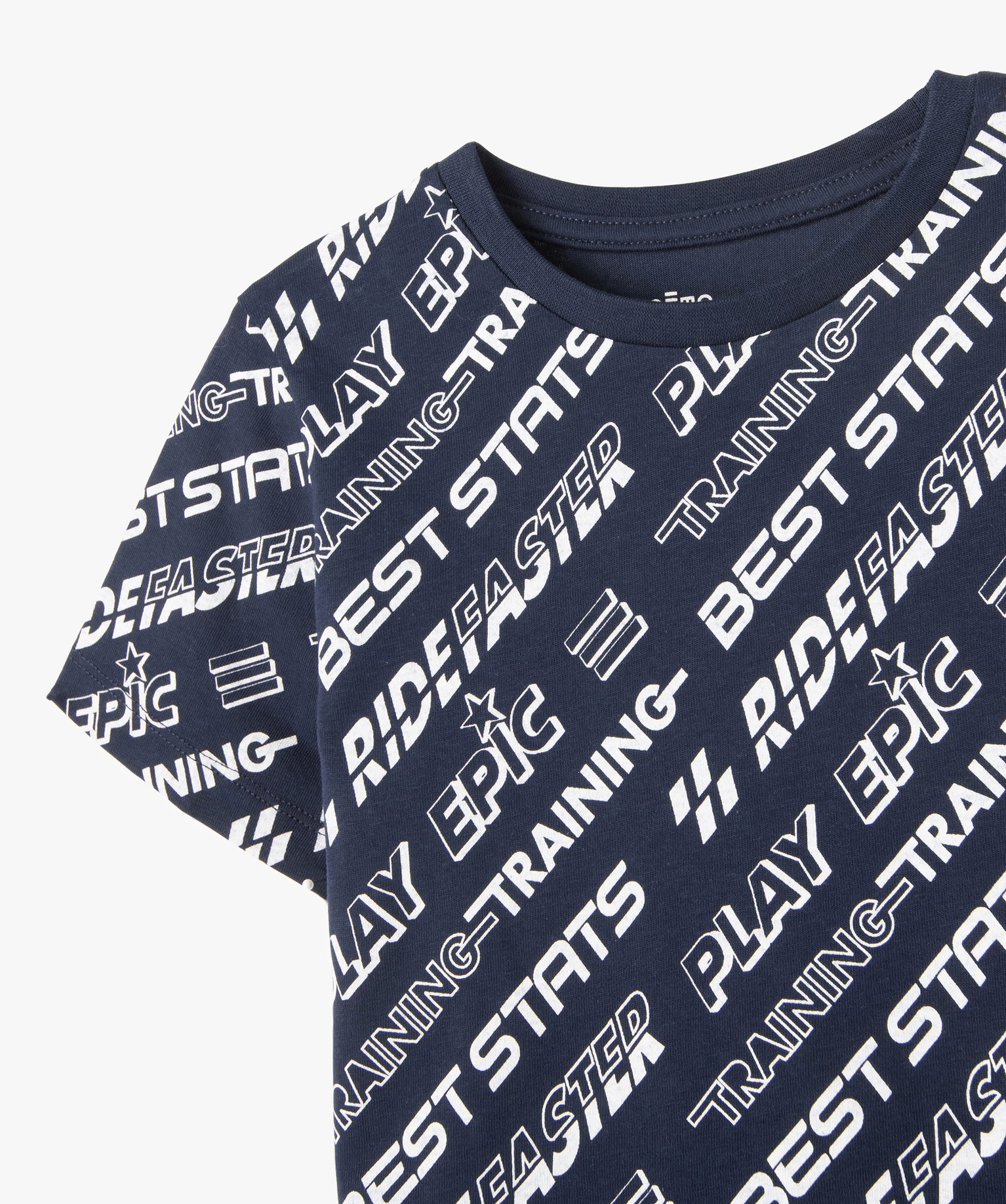 Tee-shirt Garçon à manches courtes avec inscriptions imprime | GEMO