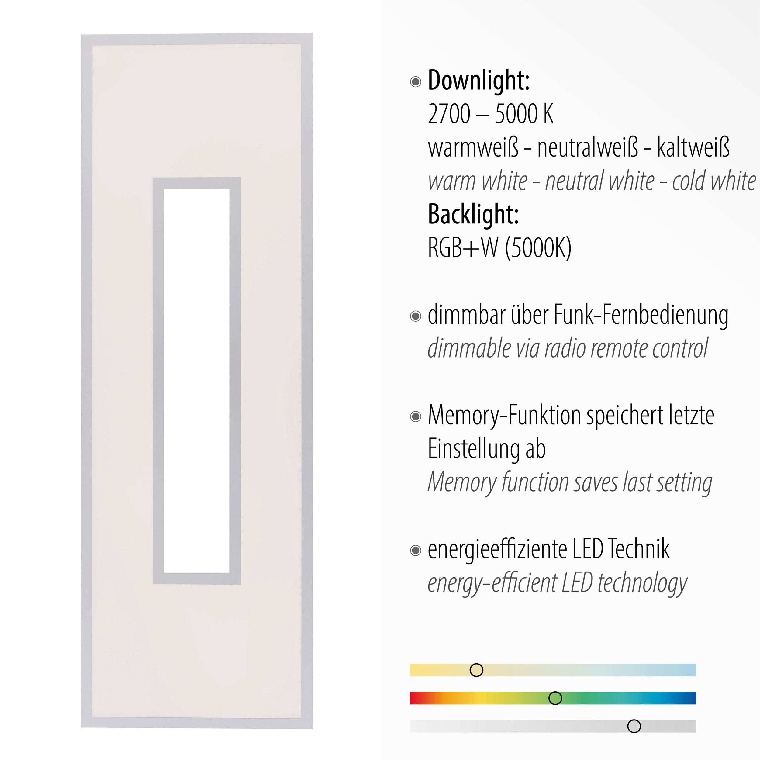 JUST LIGHT.LED-Deckenleuchte 2flg