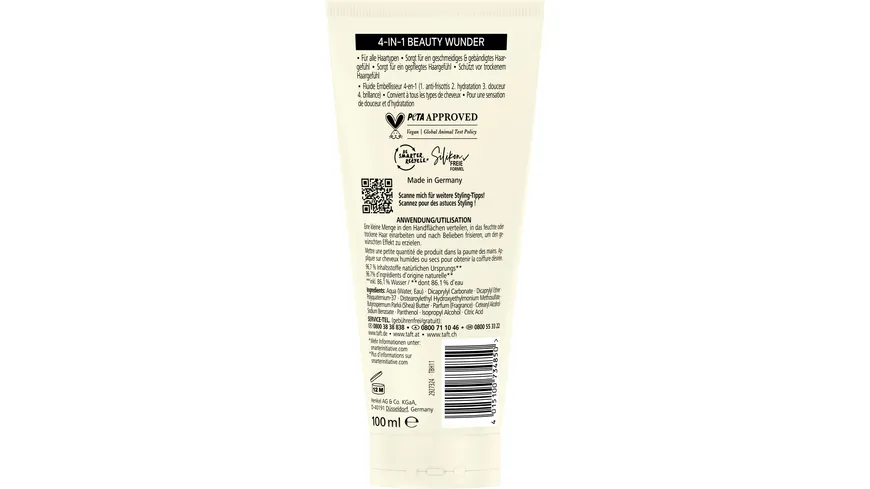 SCHWARZKOPF TAFT 4-in-1 Beauty Wunder 4-in-1 Fluid 100 ml 100 ml
