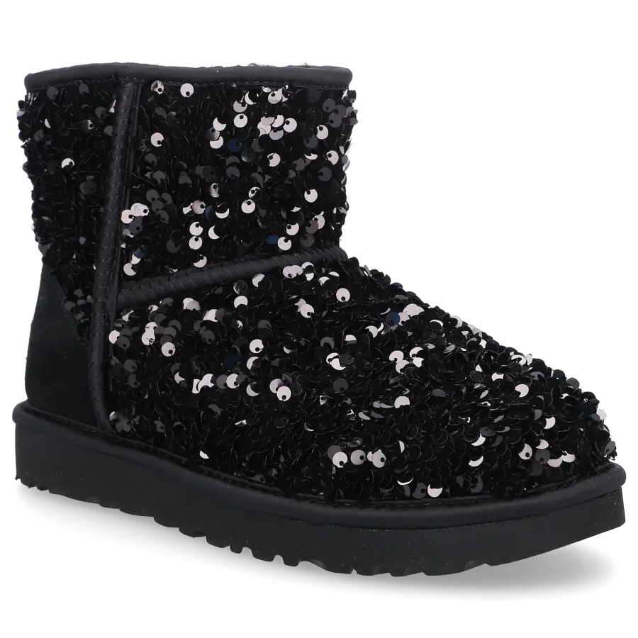 UGG - Stiefeletten CLASSIC MINI Pailletten - schwarz