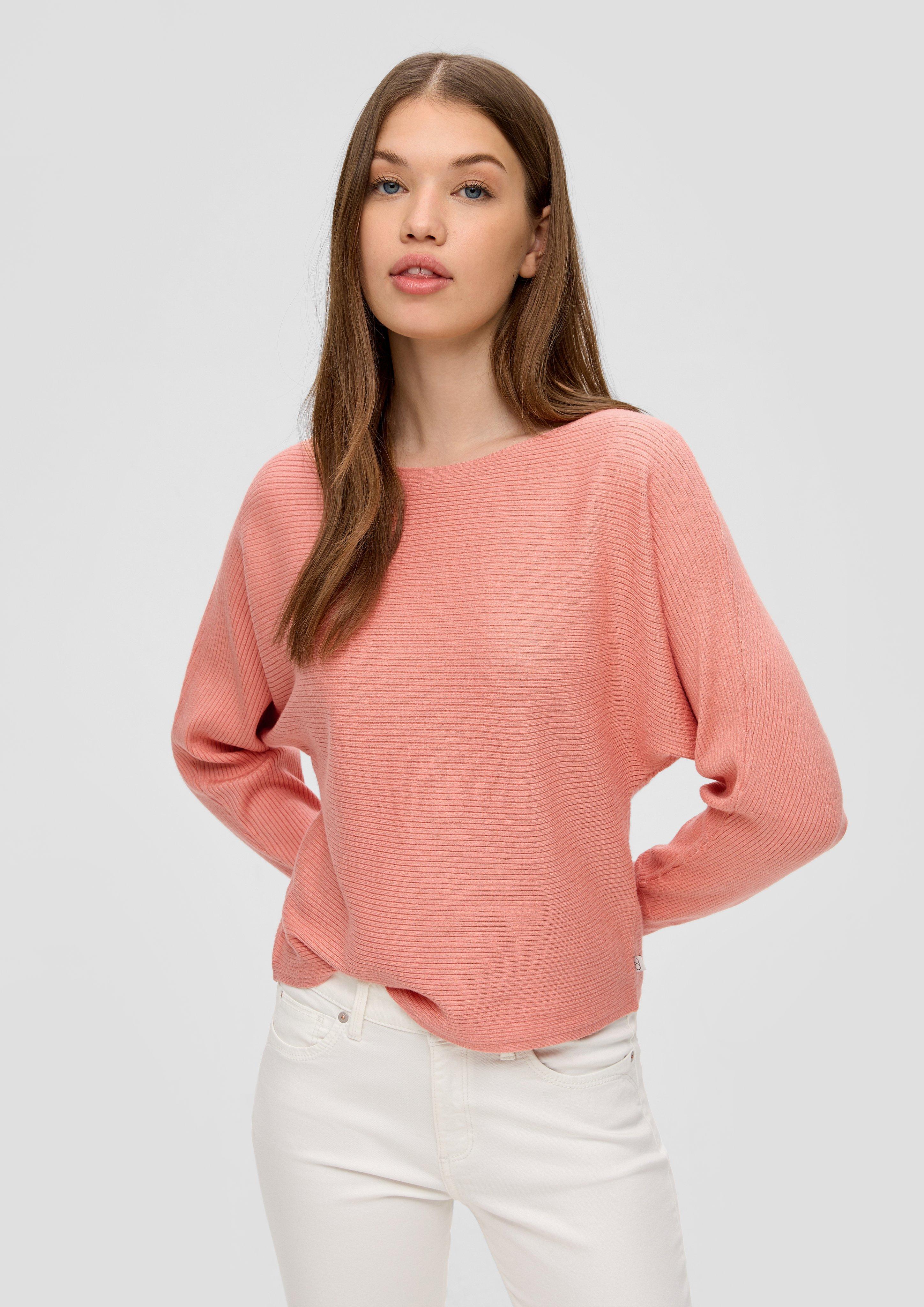Rippstrickpulli mit Fledermausarm  2144100-2108