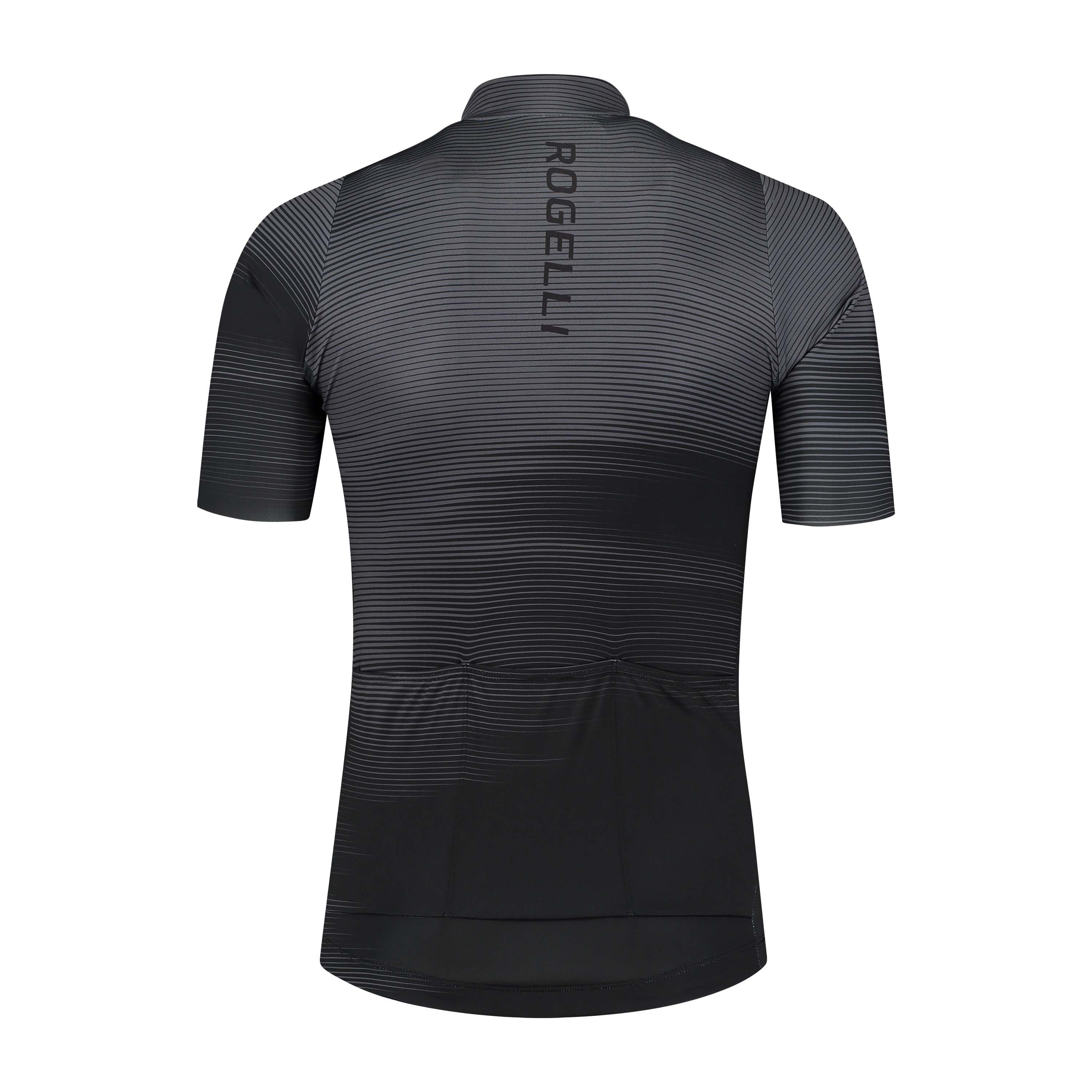 Rogelli Glitch Schwarz/Grau Herren Radtrikot Kurzarm