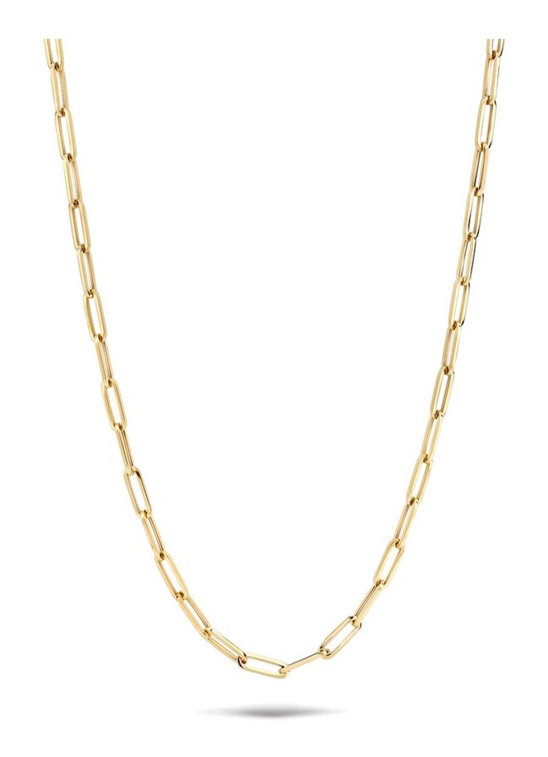 Collana a maglie rosa cipria in oro giallo 14 carati 3101YGO