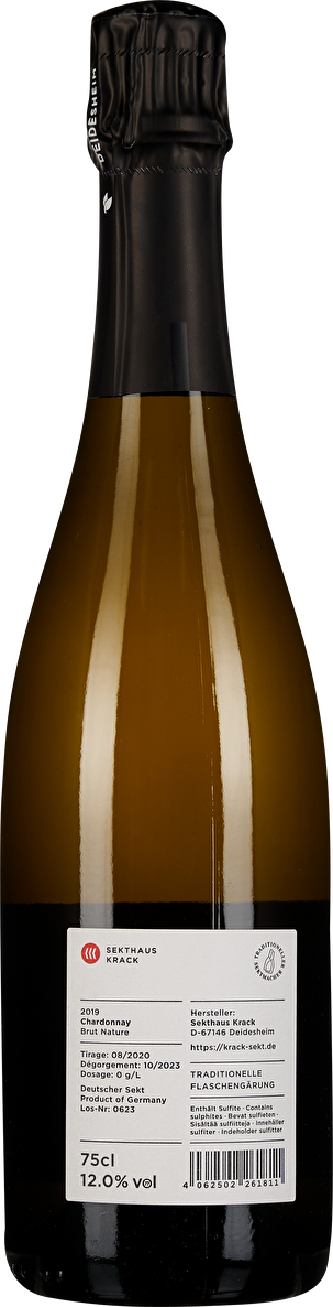 Sekthaus Krack Sekt Brut Nature Chardonnay 2019