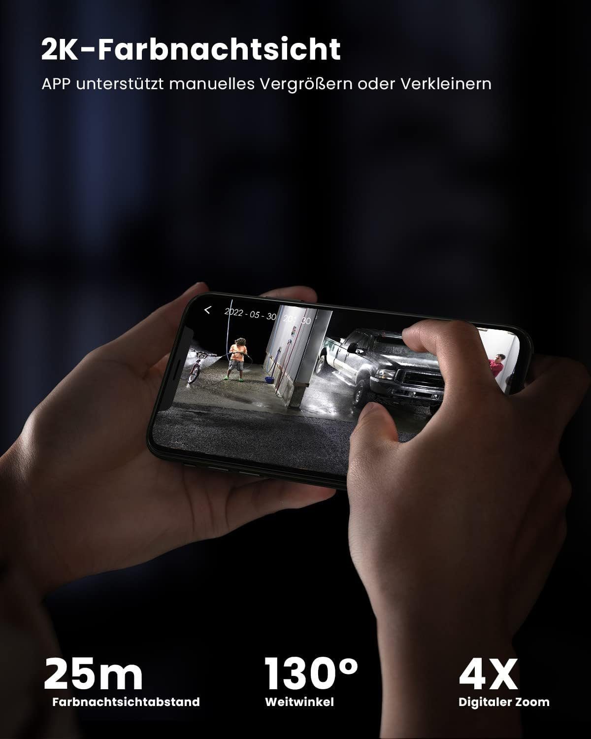 ieGeek 3MP Überwachungskamera Aussen Akku 360° PTZ WLAN mit Solarpanel,Alexa Überwachungskamera (AuBenbereich, outdoor, Kabellose,Videowiedergabe,Multigerät online,Multi-User-Unterstützung,Erkennungsbereich und Erkennungszeit einstellen,4x Digitalzoo