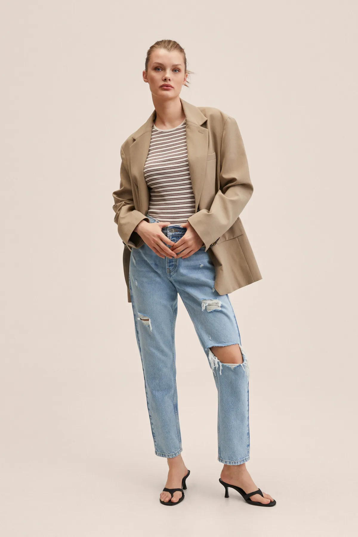 MANGO  27037128 Damen/Mädchen Mittelblau