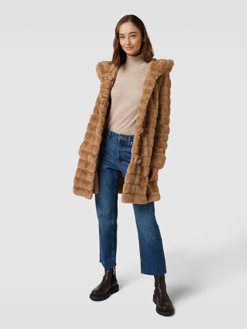 Kurzmantel mit Wendefunktion in camel
