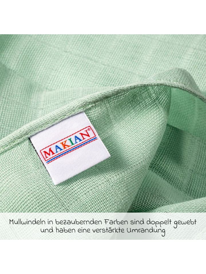 Makian Mullwindel / Mulltuch 8er Pack 80 x 80 cm - Patina in gruen,grau günstig kaufen onesize