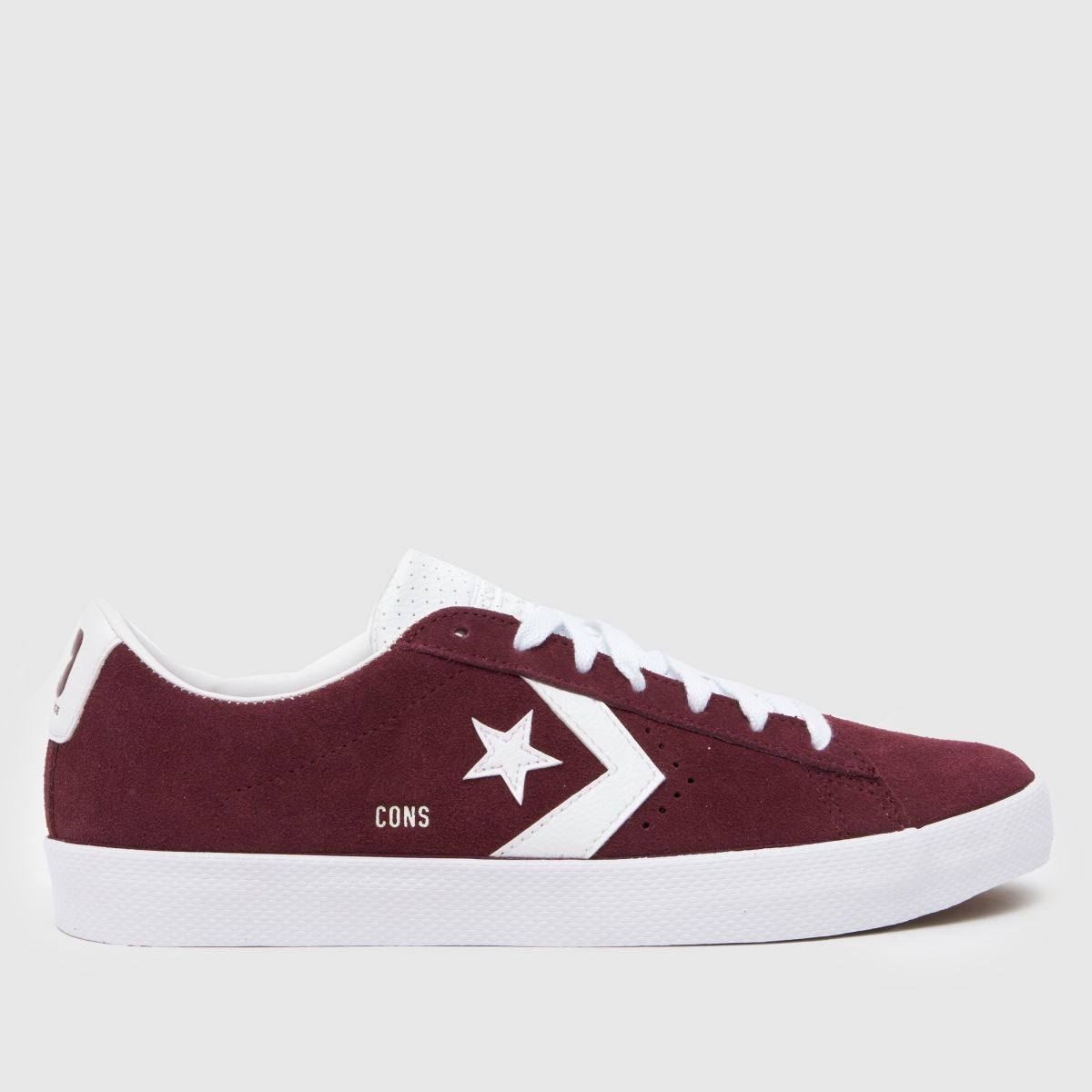 Converse – PL Vulc Pro – Vita och vinröda sneakers