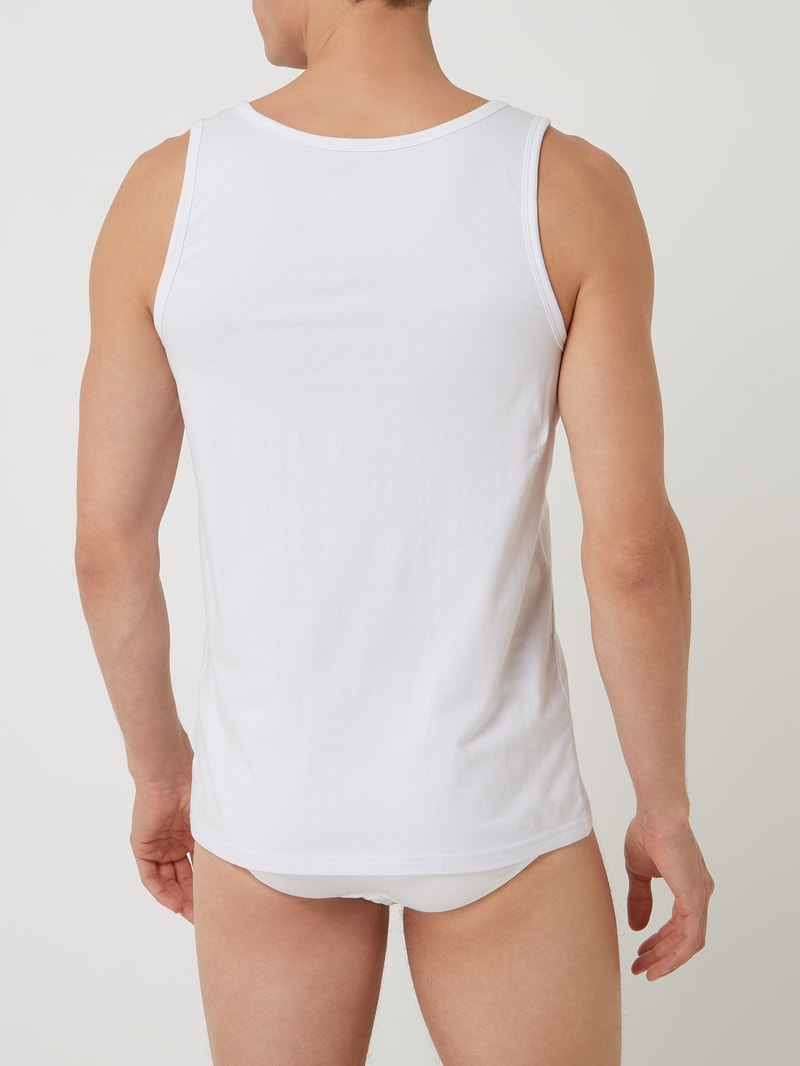 Tanktop mit Stretch-Anteil im 2er-Pack in weiß
