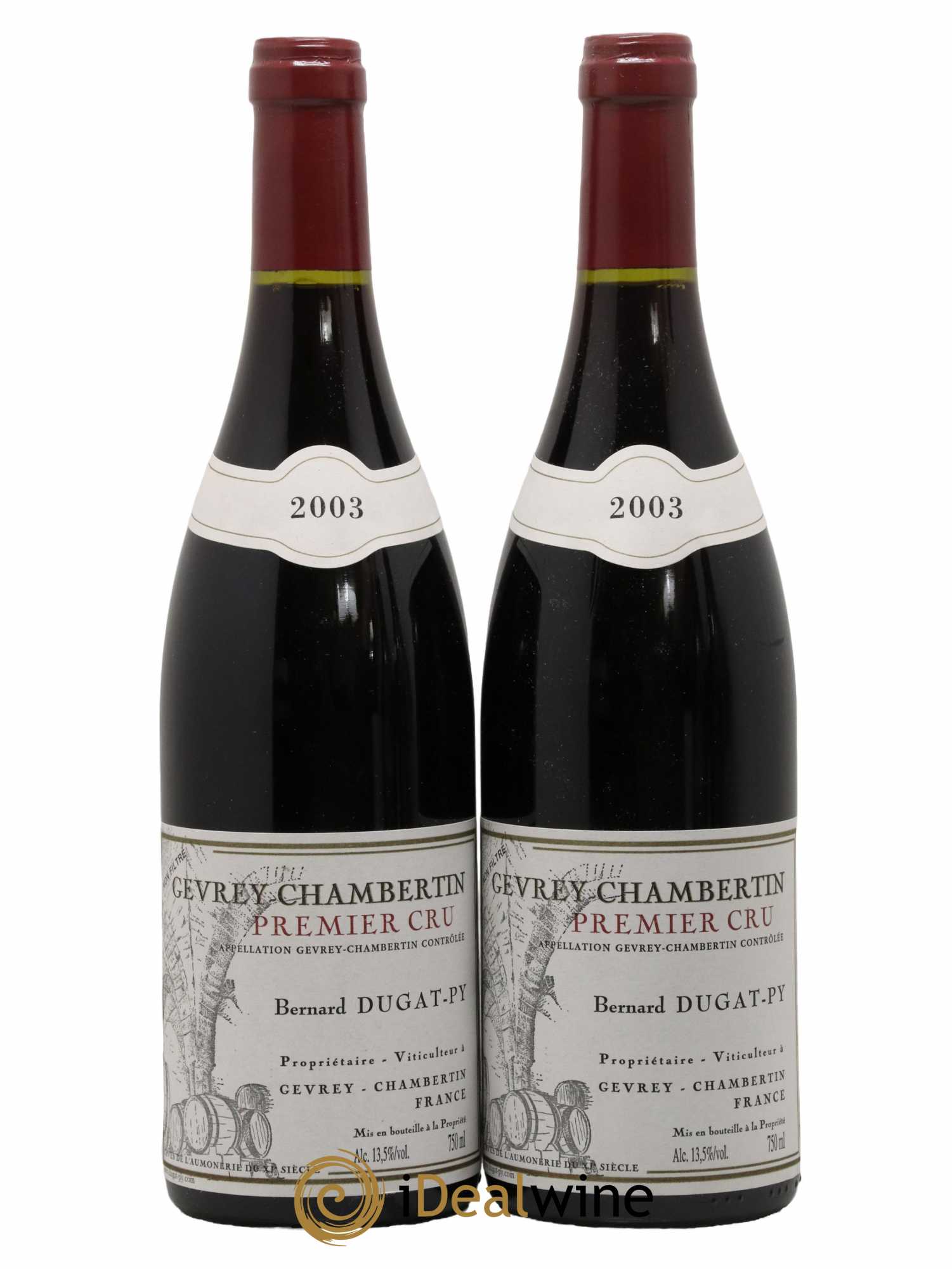 Gevrey-Chambertin 1er Cru Dugat-Py  2003 - Lot de 2 Bouteilles