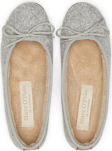 Marc O'Polo Ballerina-Hausschuhe mit flauschigem Teddyfutter