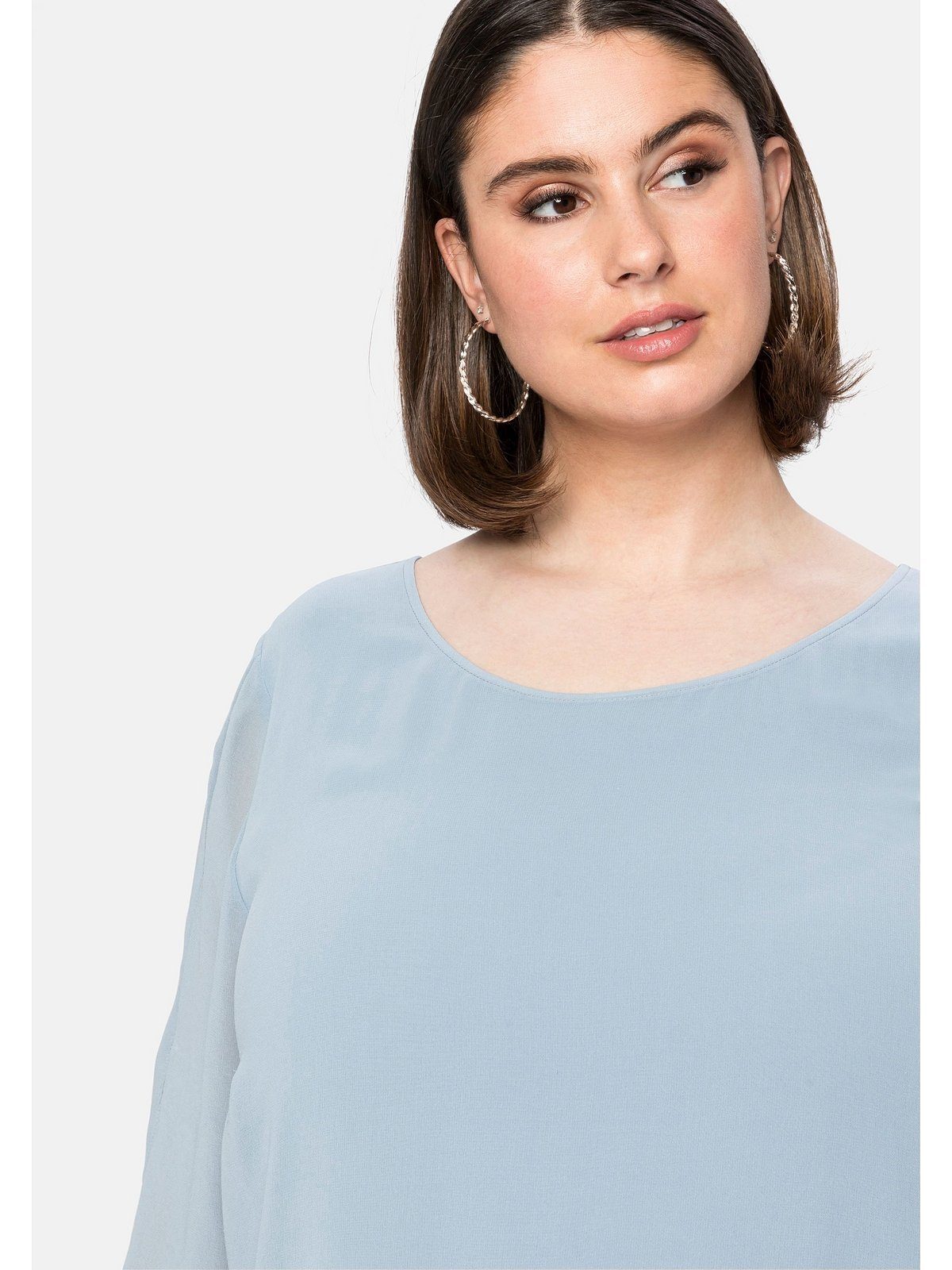 Sheego Tunika Große Größen im Layerlook mit Chiffon