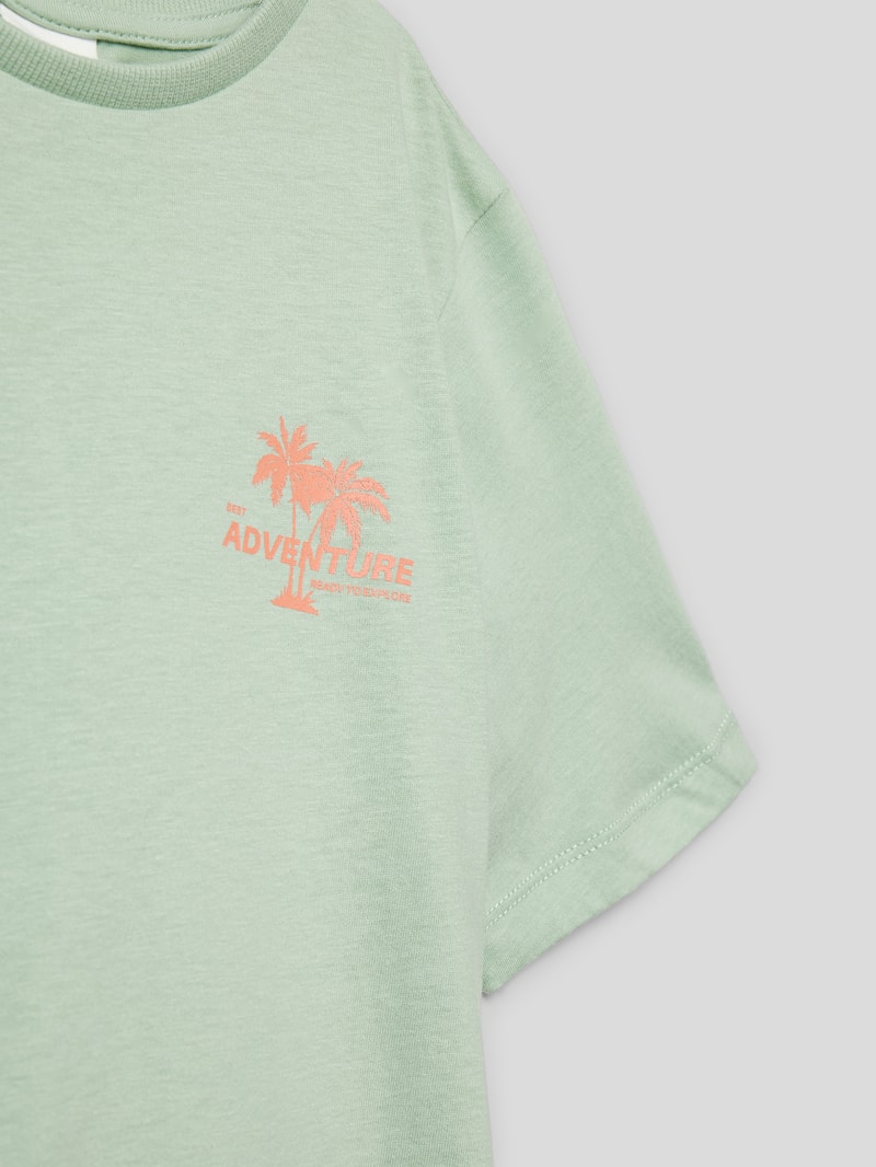 T-Shirt mit Statement-Print in lindgrün