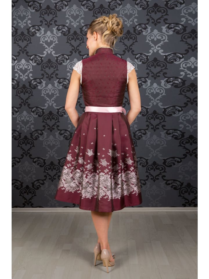 Edelnice Midi Dirndl 2-teilig Stella in bordeaux günstig kaufen