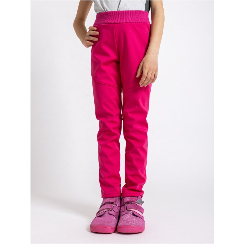 Unuo Kinder-Softshellhose mit Fleece Sporty Fuchsia