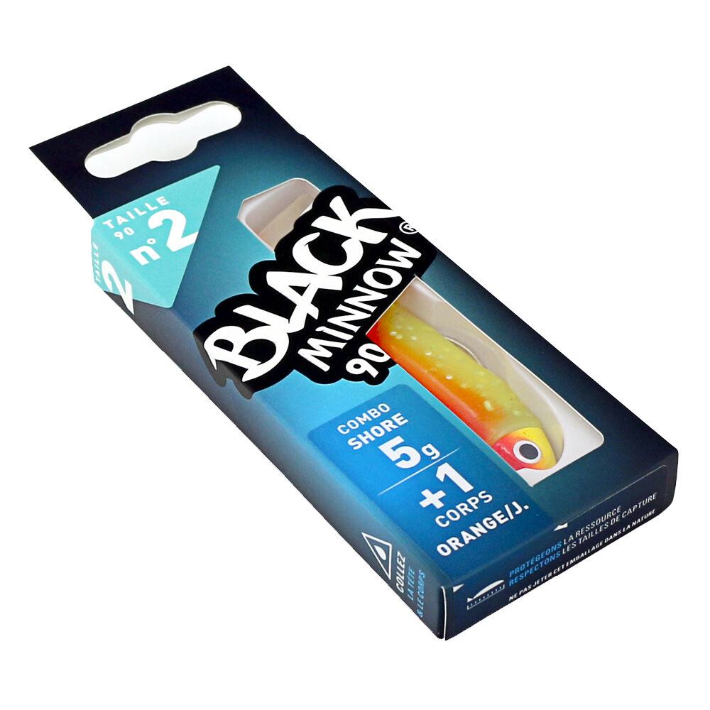 Leurre Souple Shad Fish Combo Black Minnow 90 Shore 9cm, 5g