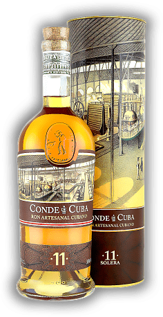 Conde de Cuba 11 Anos Conde de Cuba 11 Anos Typischer kubanischer Rum, gereift im Solera-Verfahren. Alter 11 J. - 0,7	 Liter - Vol 38%