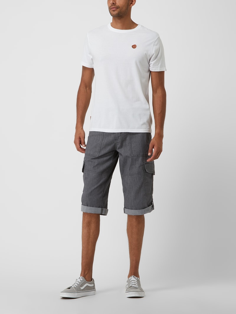 Regular Fit Bermudas mit Cargotaschen in mittelgrau