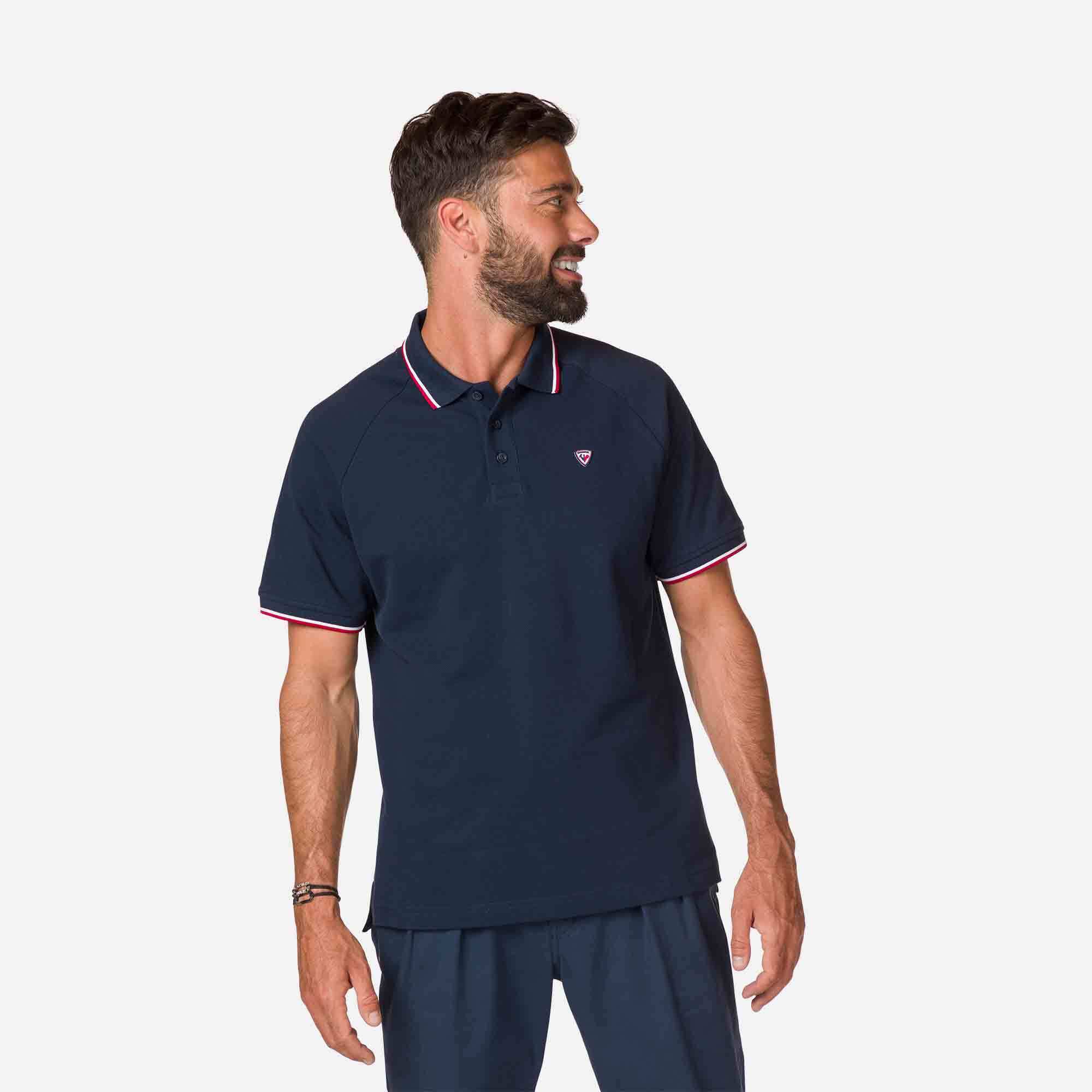 Polo logo à manches raglan homme