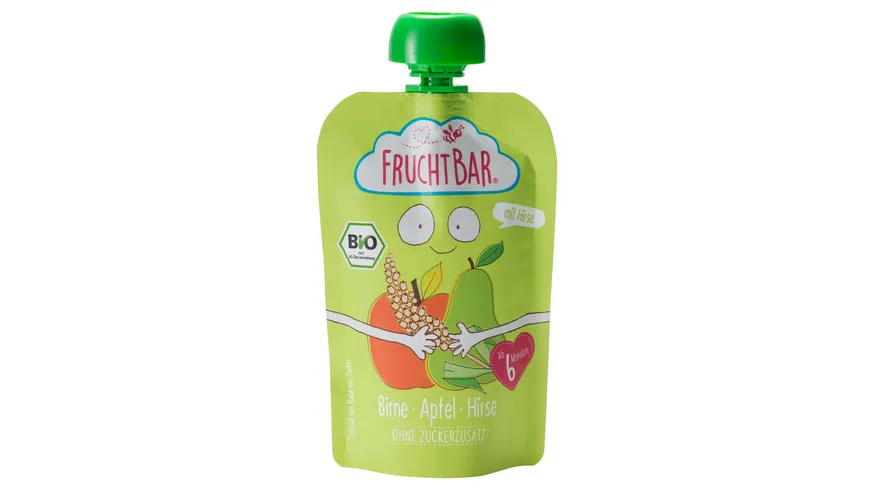 FRUCHTBAR Quetschie Birne Apfel mit Hirse 100 g