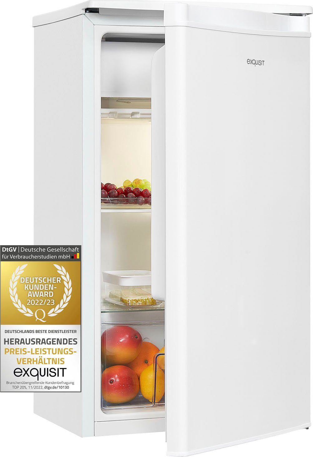 exquisit Kühlschrank KS86-0-090E, 83,5 cm hoch, 44,5 cm breit