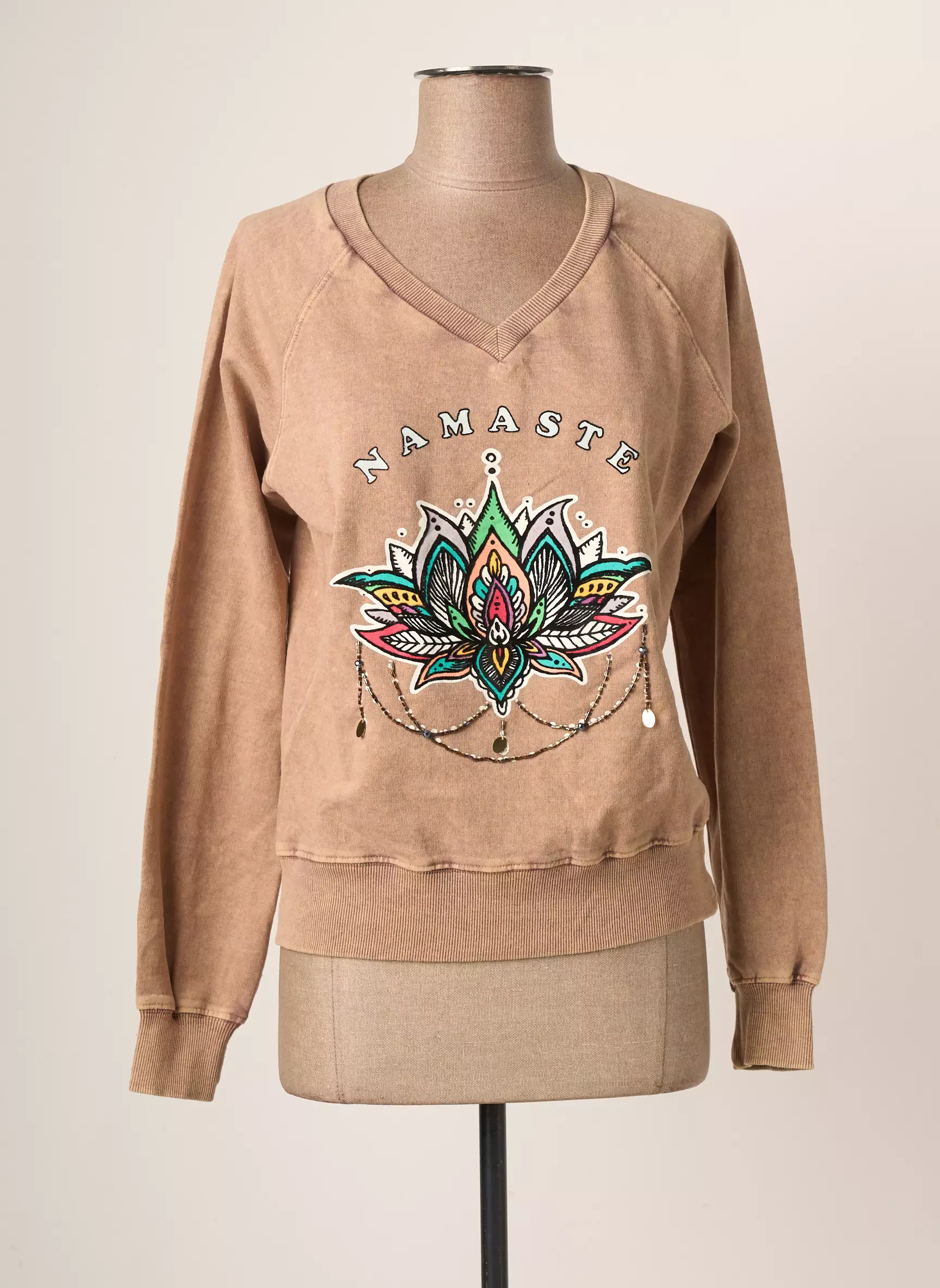 Gold Silver Paris Sweats Femme couleur marron