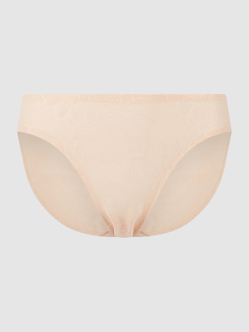 Bustier mit Spitze in hellbraun