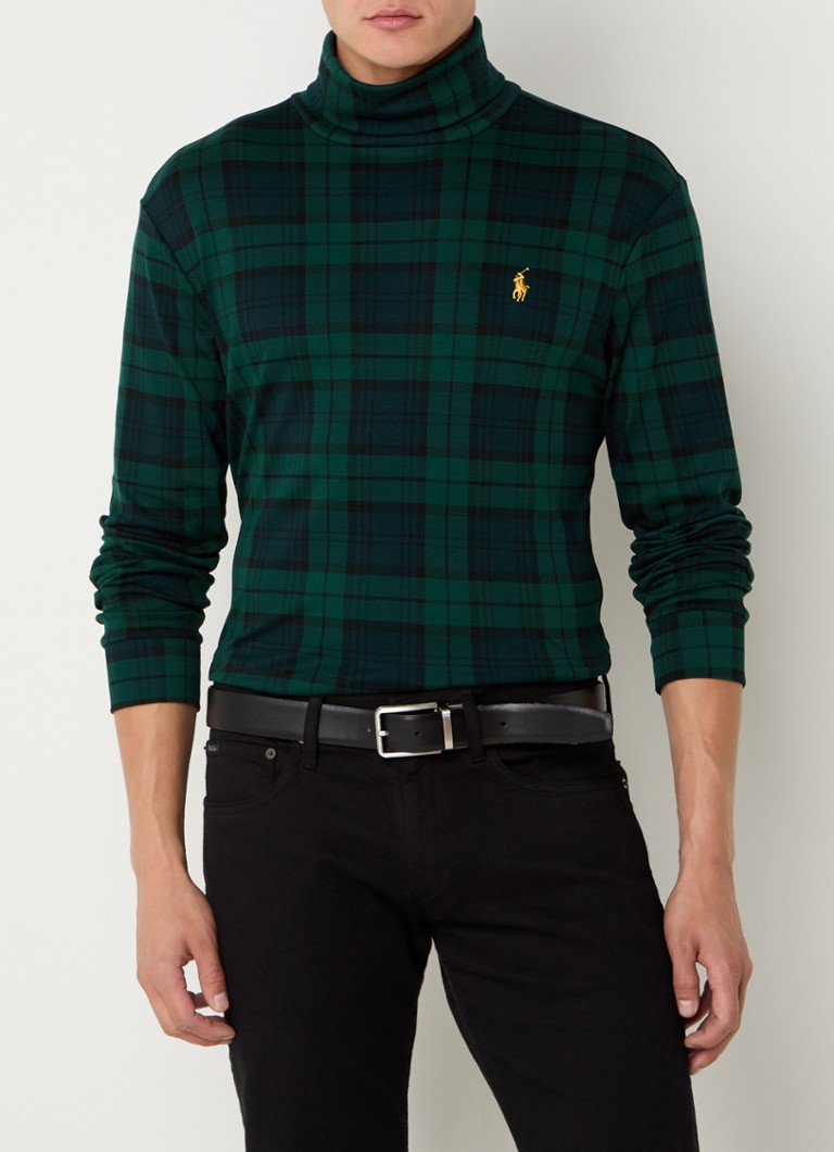 Pulover cu logo Ralph Lauren în carouri