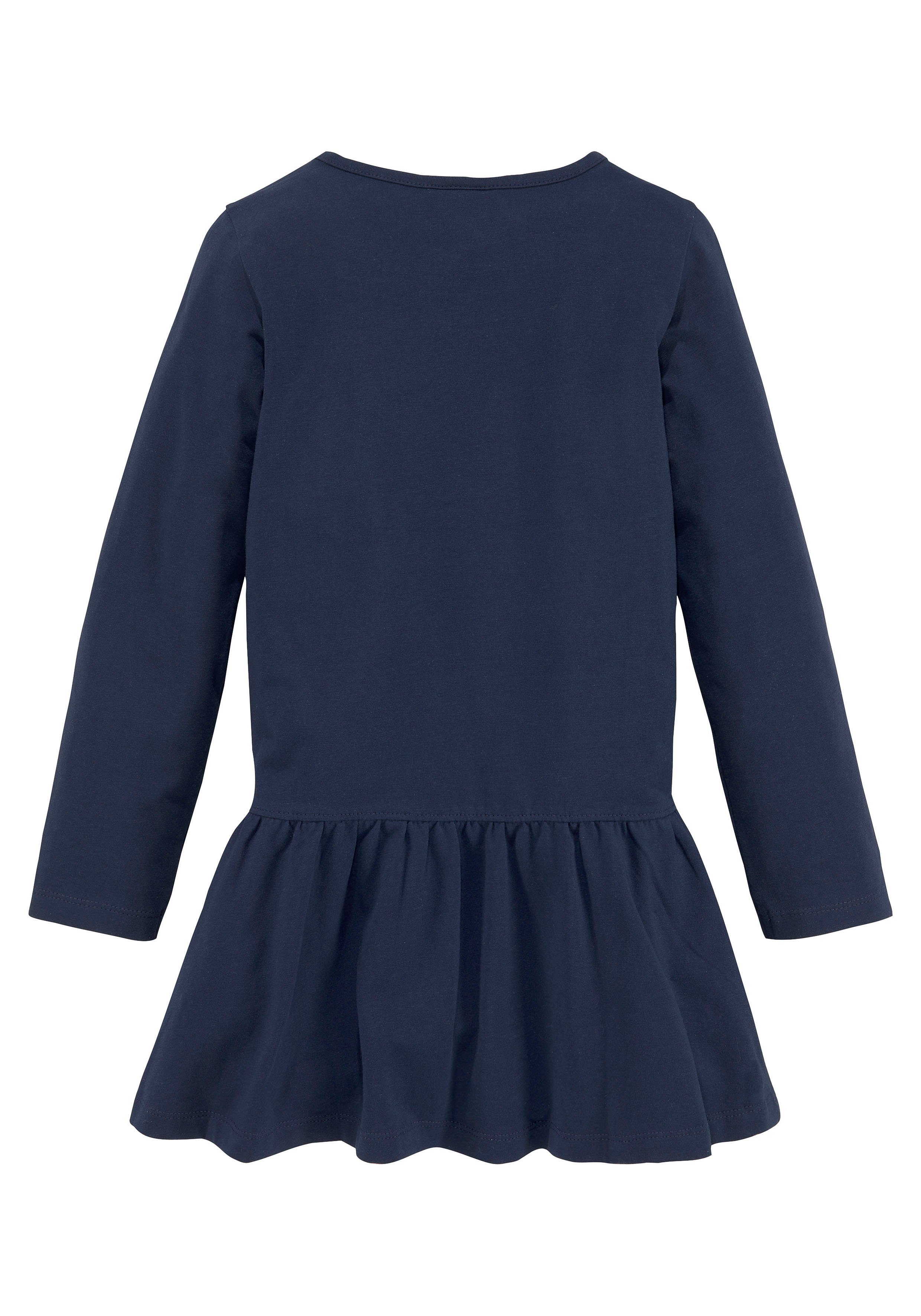 KIDSWORLD Jerseykleid HAPPY GLITZER TAG mit glitzerndem Print