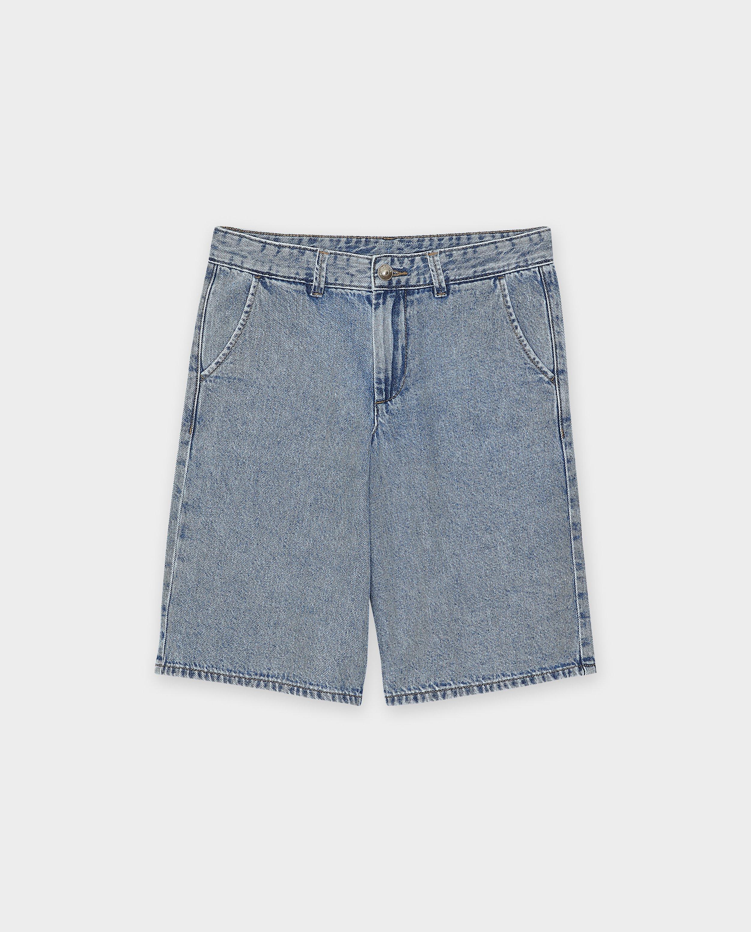 Pantaloni scurți din denim Fish & Chips albaștri, croială lejeră, 7-14 ani, albaștri