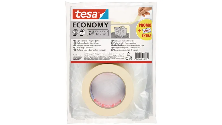 tesa® Malerband Economy 2 x 50m 30 m beige