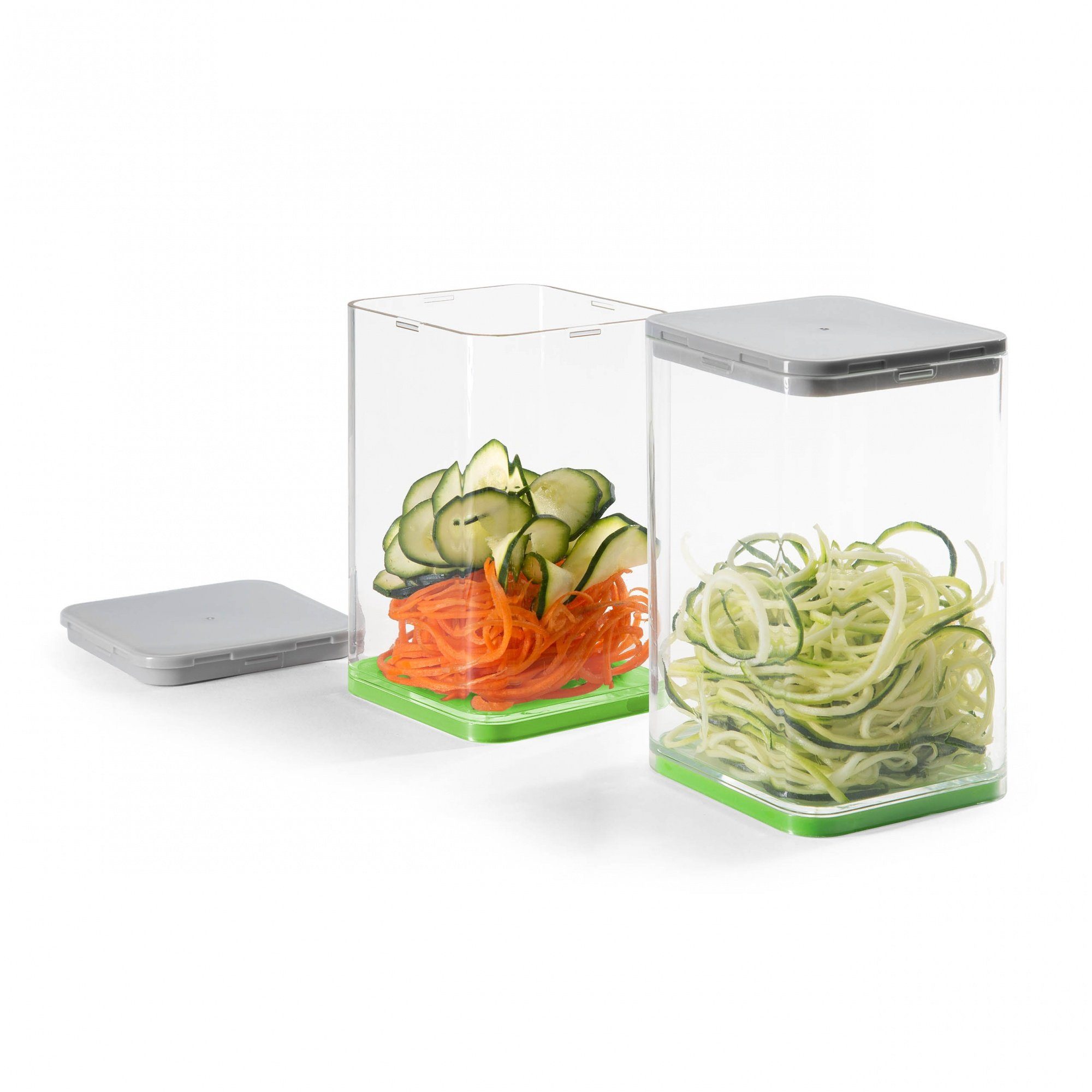 Genius Gemüseschneider Nicer Dicer Julietti 17 Teile, Zoodle Maker + Würfelschneider in einem Set für Spiralen und Würfel