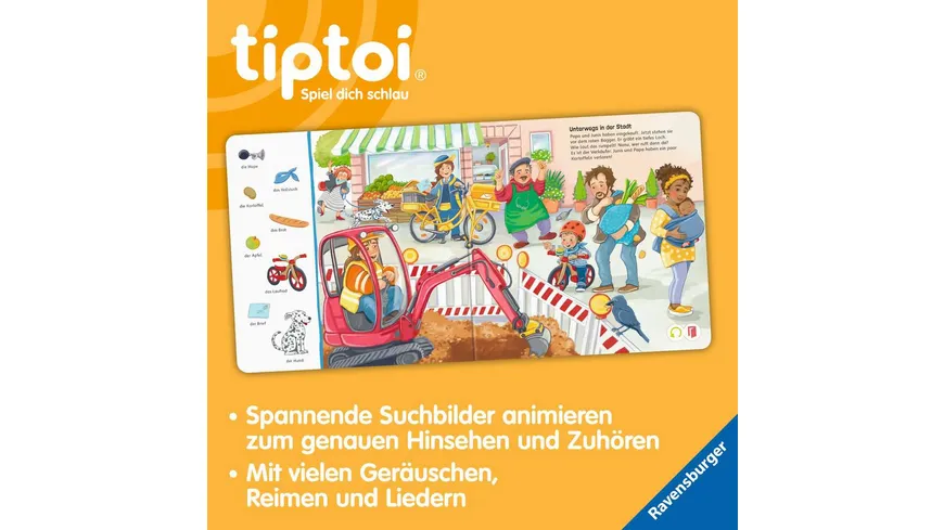 Ravensburger tiptoi - Starter-Set Stift und Bilderbuch Suchen und Entdecken Meine Welt