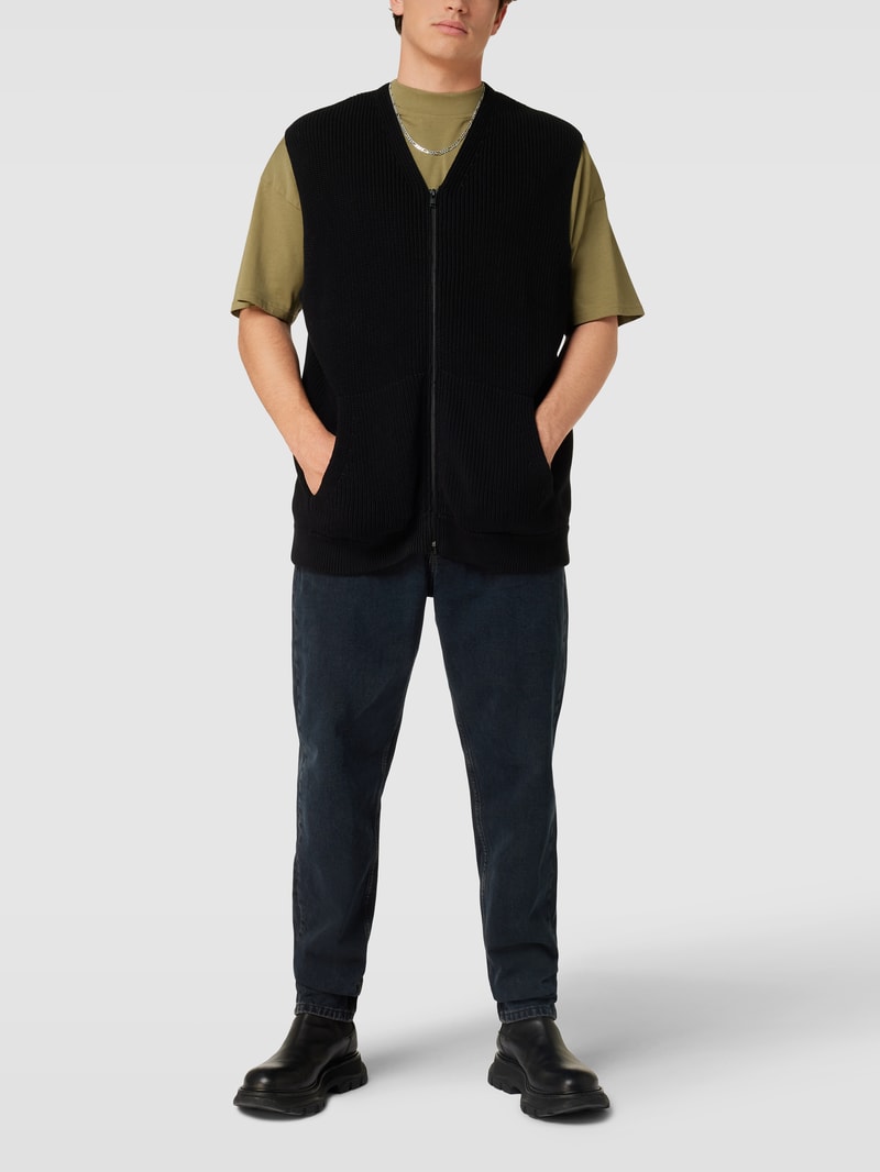Regular Fit Jeans mit Label-Details in black