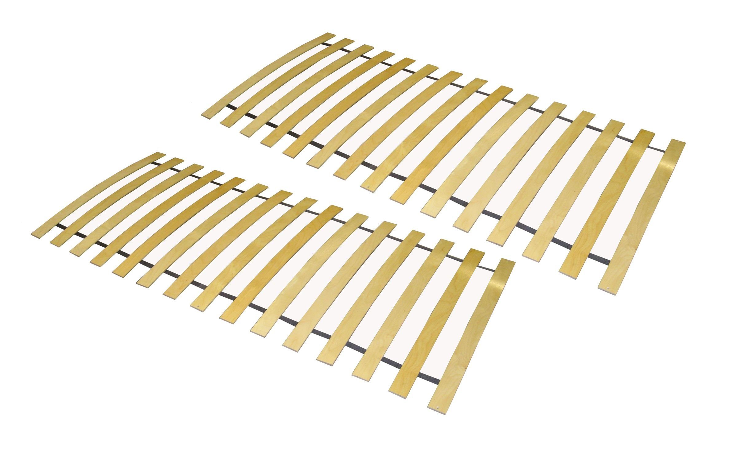 Rollrost Doppelpack Rollroste aus Federholzleisten 90x200 Birke, ERST-HOLZ