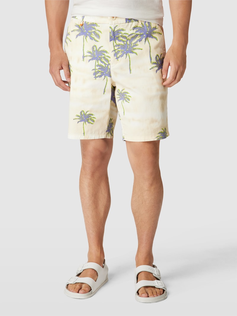 Shorts mit Allover-Muster in offwhite