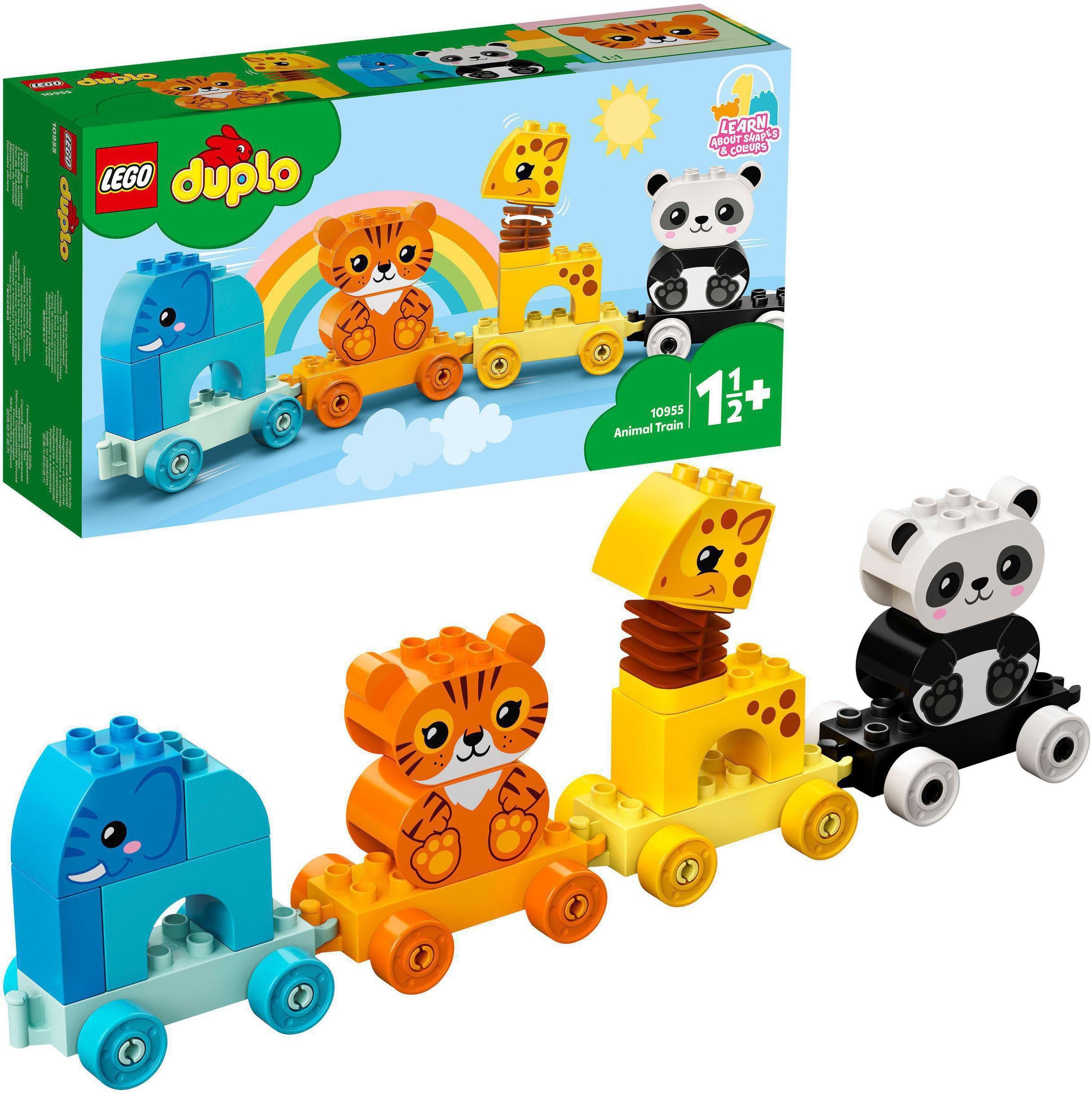 LEGO® Konstruktionsspielsteine Mein erster Tierzug (10955), LEGO® DUPLO® Creative Play, (15 St), Made in Europe
