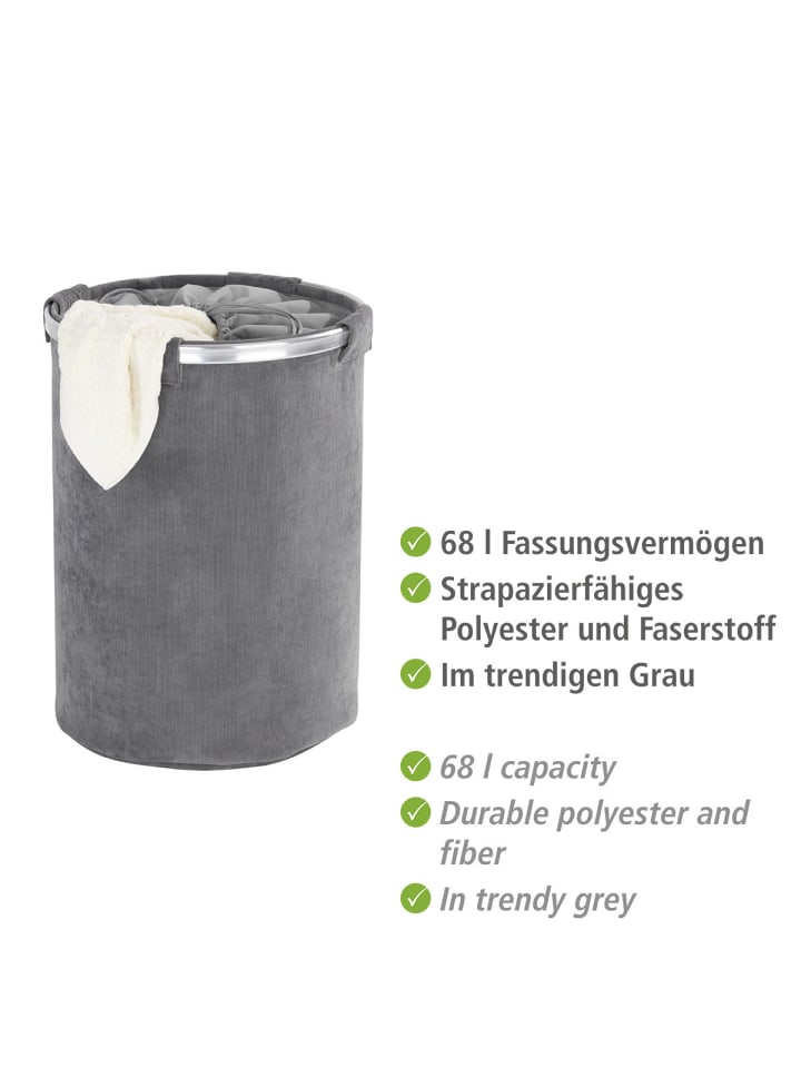 Wenko Wäschesammler Mod. Cordoba Grau, Wäschesammler Cordoba Grau in Grau günstig kaufen onesize